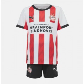 Dětské fotbalový komplet PSV Eindhoven Domácí košile 2025-26 Krátkým Rukávem